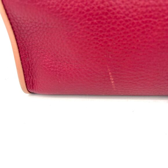 SEE BY CHLOE Burgundy Tan Pebbled Leather Luxury Designer Handbag Purse - Picture 5 of 12